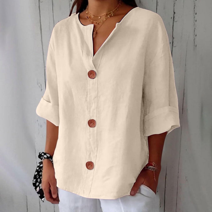 Blusa Oversize Minimalista con Estructura Vertical