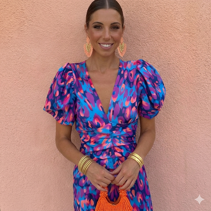 Bella™ - Vestido con mangas plisadas
