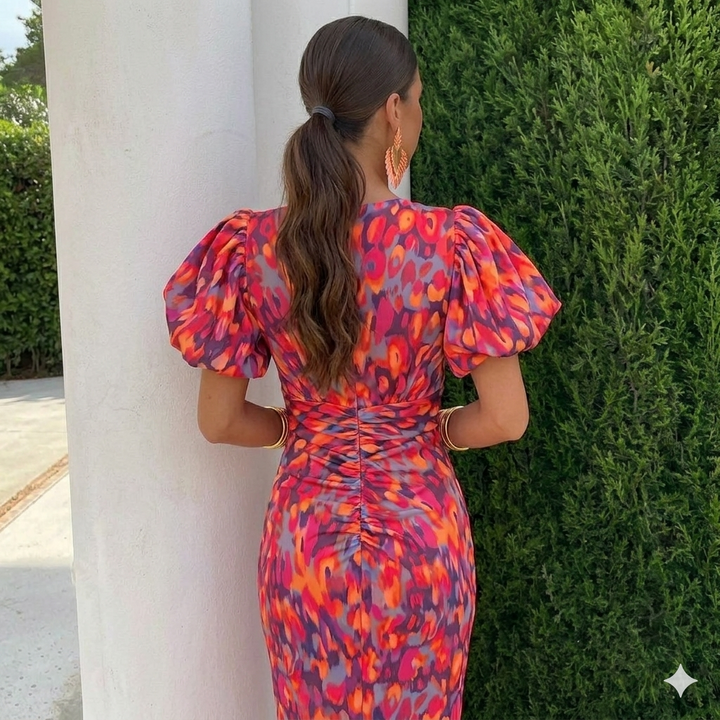 Bella™ - Vestido con mangas plisadas