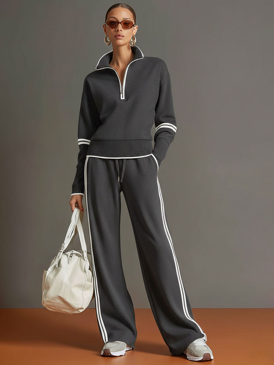 Chándal Mujer Dos Piezas con Sudadera Half Zip